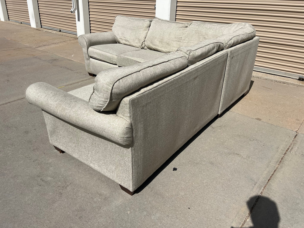 Cream L-Shaped Comfy Sectional