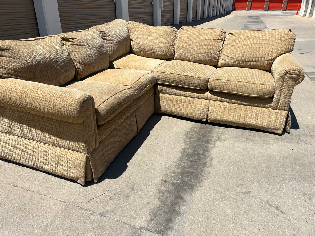 Beige Ethan Allen L Sectional