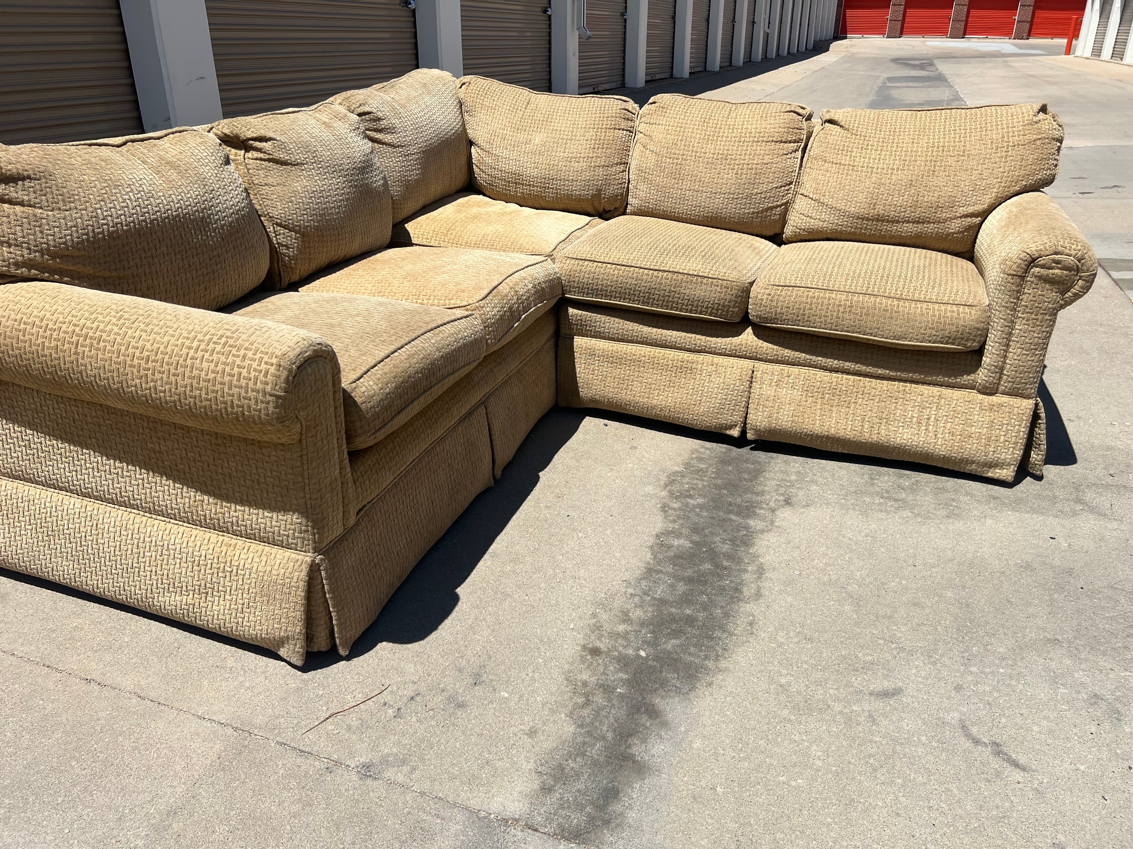 Beige Ethan Allen L Sectional