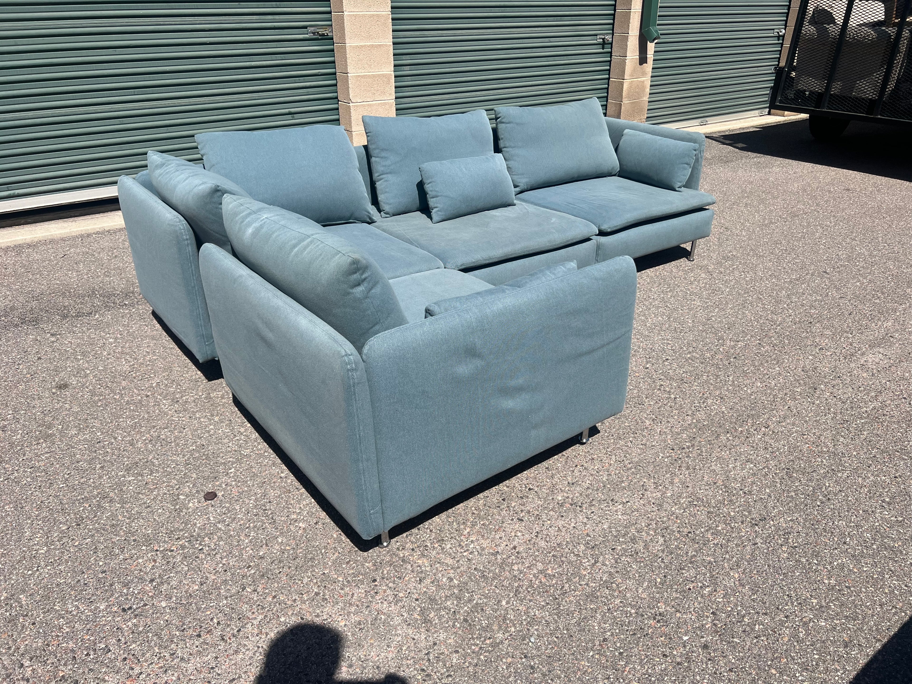 Modern Teal Sectional