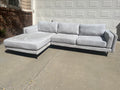 Light Grey Living Spaces Sectional with Chaise
