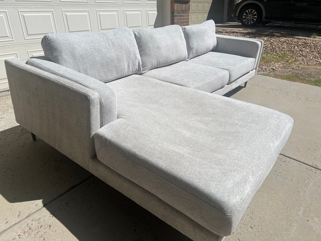 Light Grey Living Spaces Sectional with Chaise