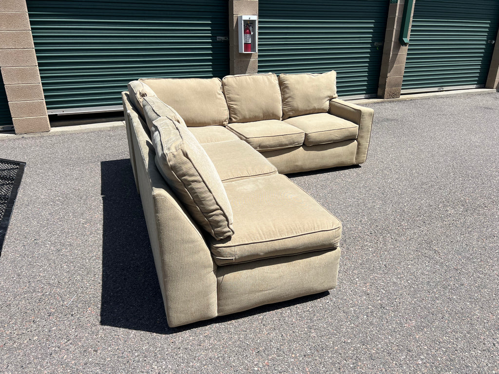 L Shaped Beige Sectional