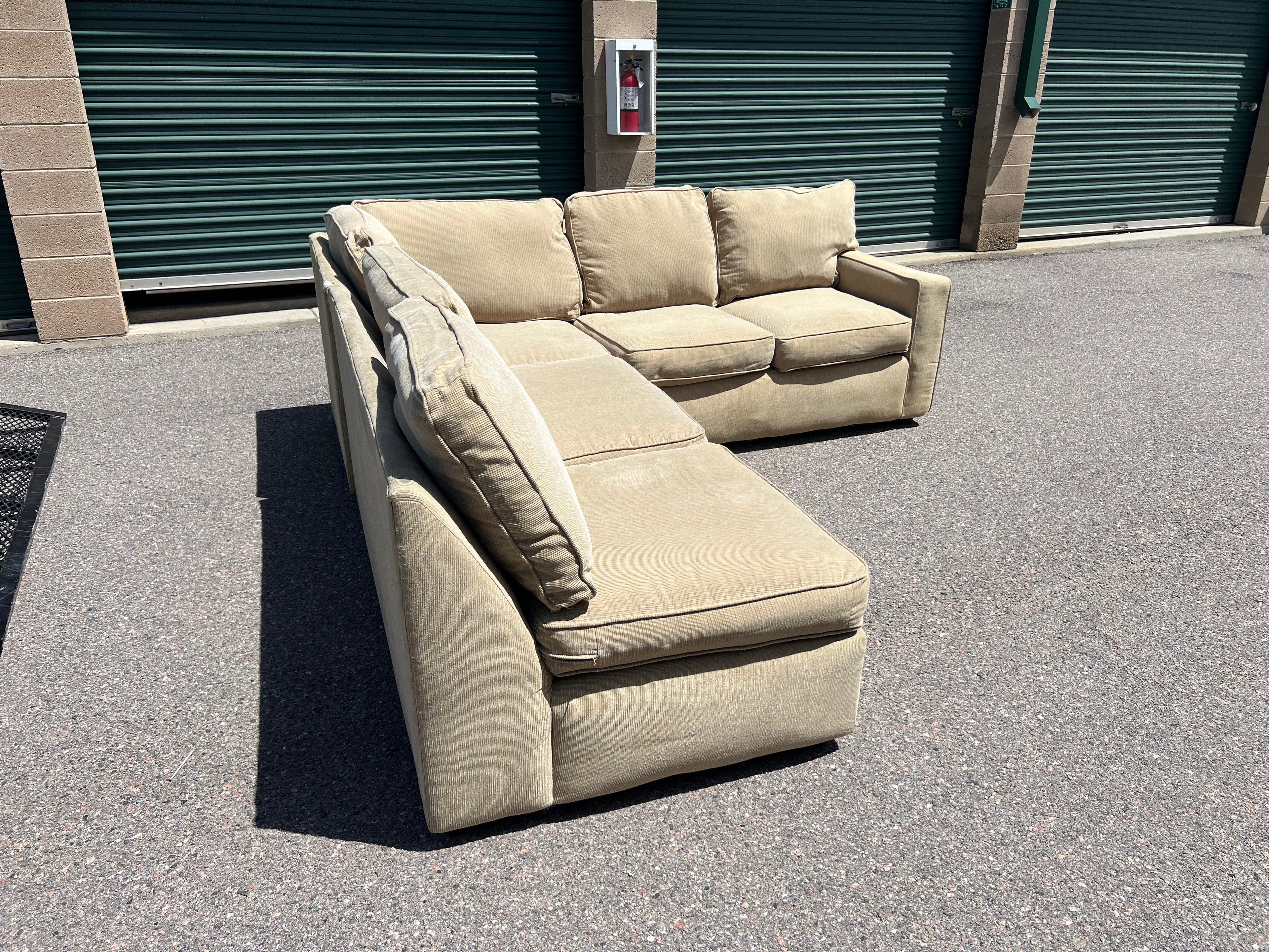 L Shaped Beige Sectional
