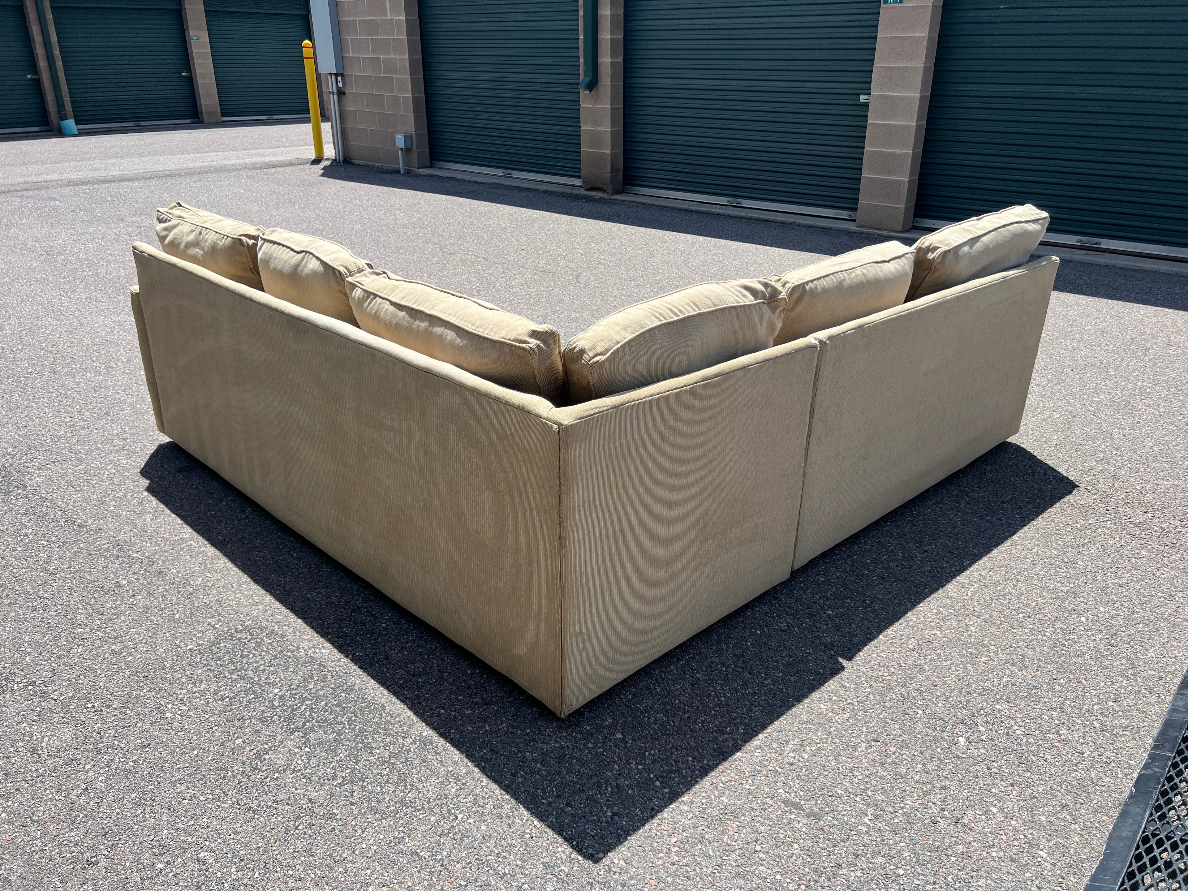 L Shaped Beige Sectional