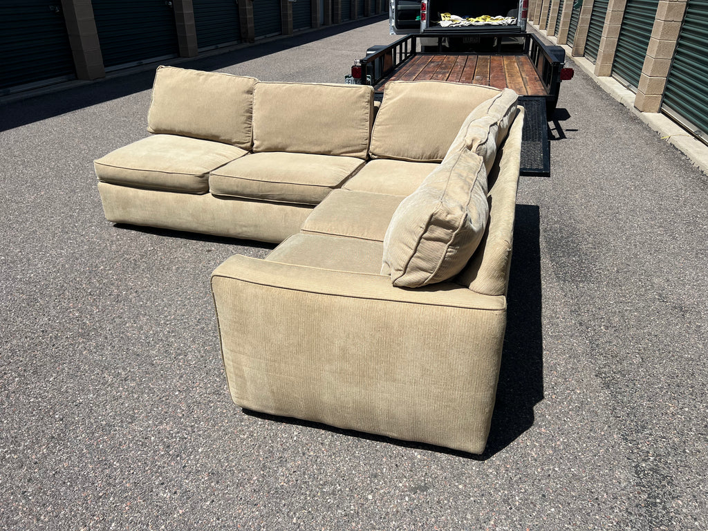 L Shaped Beige Sectional