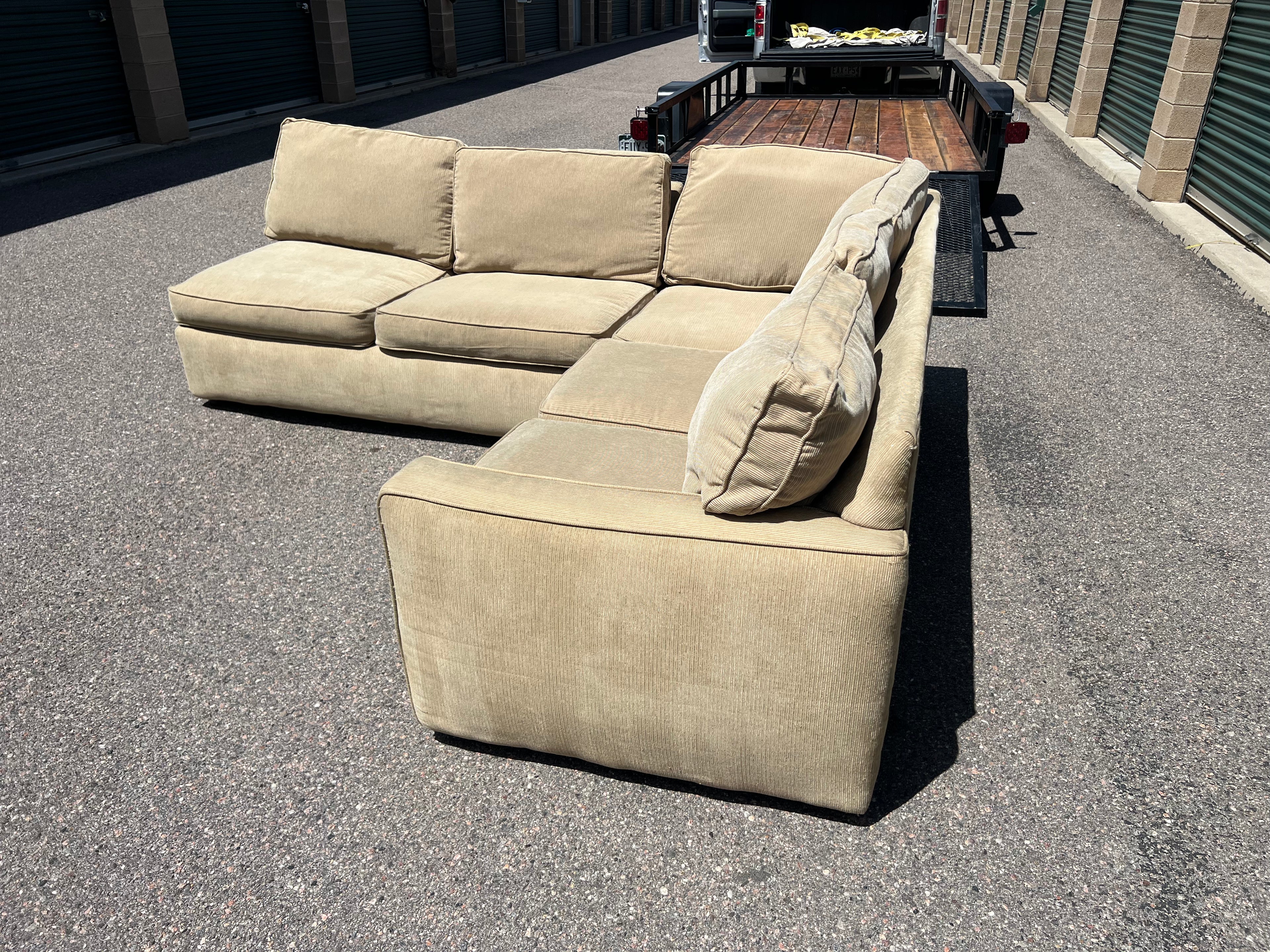 L Shaped Beige Sectional