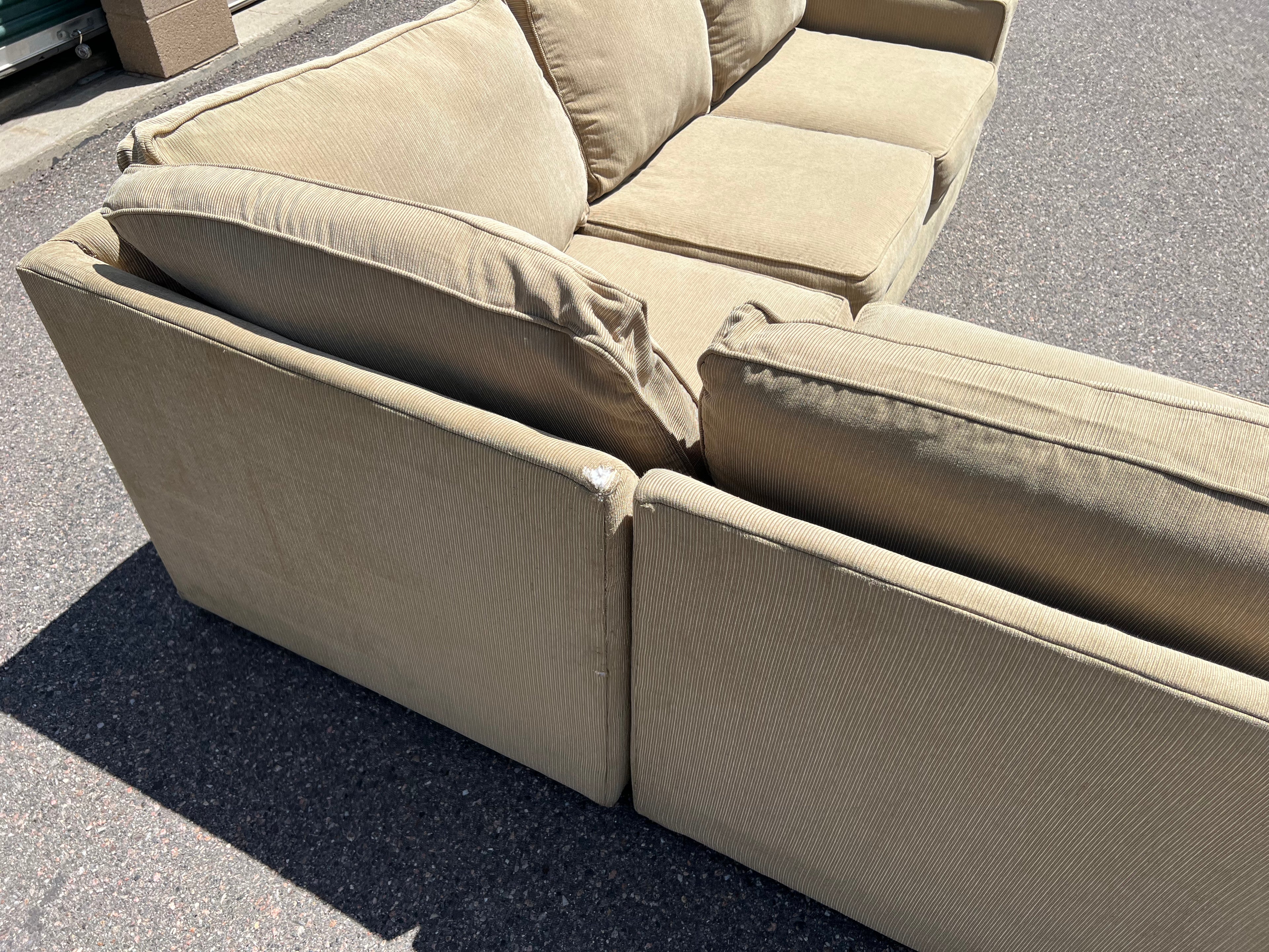 L Shaped Beige Sectional