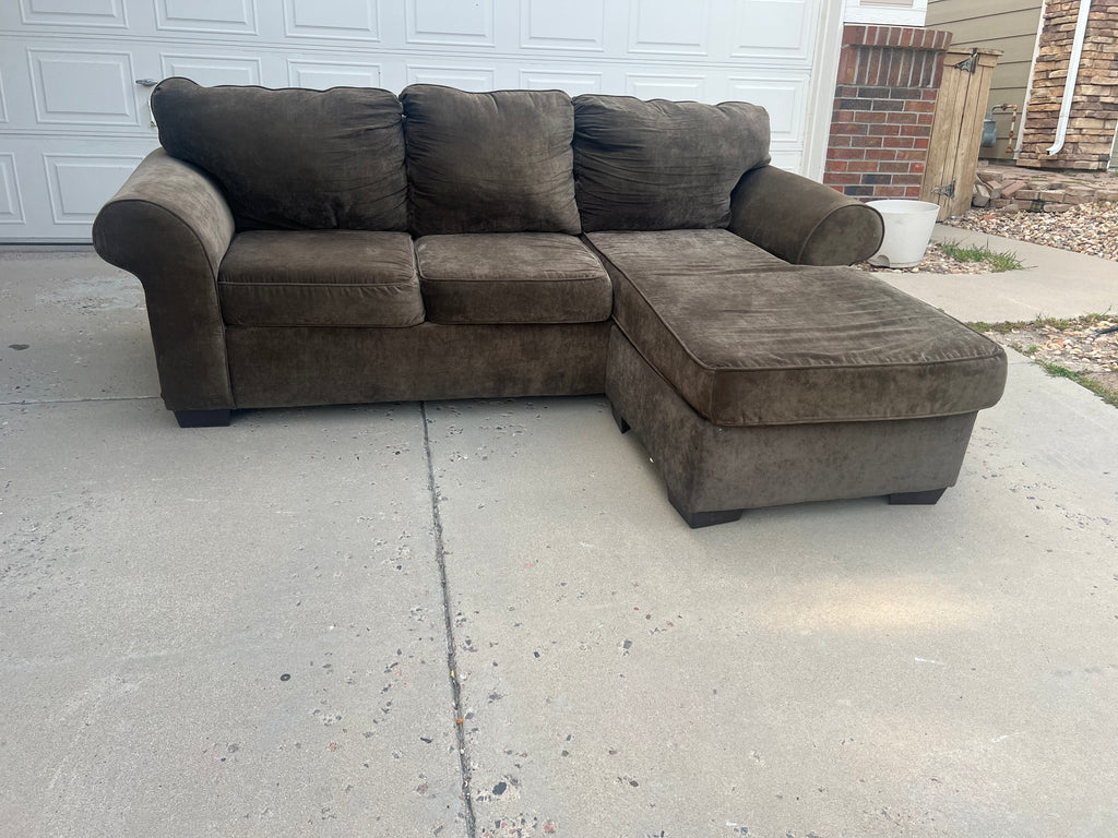 Grey Sectional with Reversible Chaise