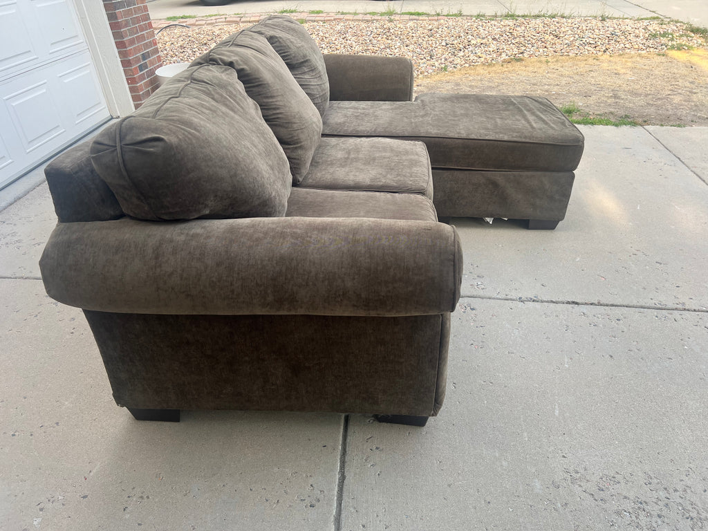 Grey Sectional with Reversible Chaise