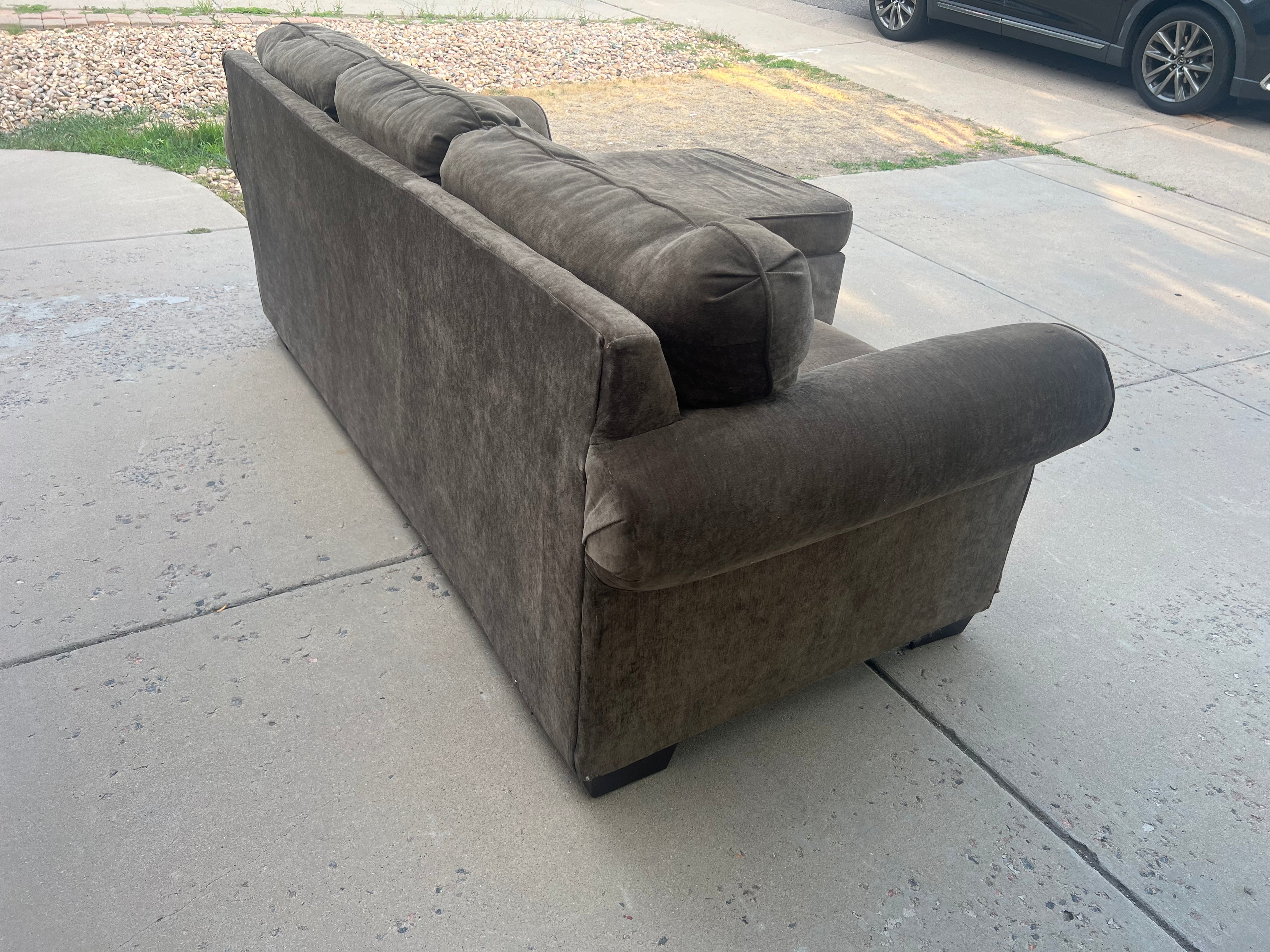 Grey Sectional with Reversible Chaise