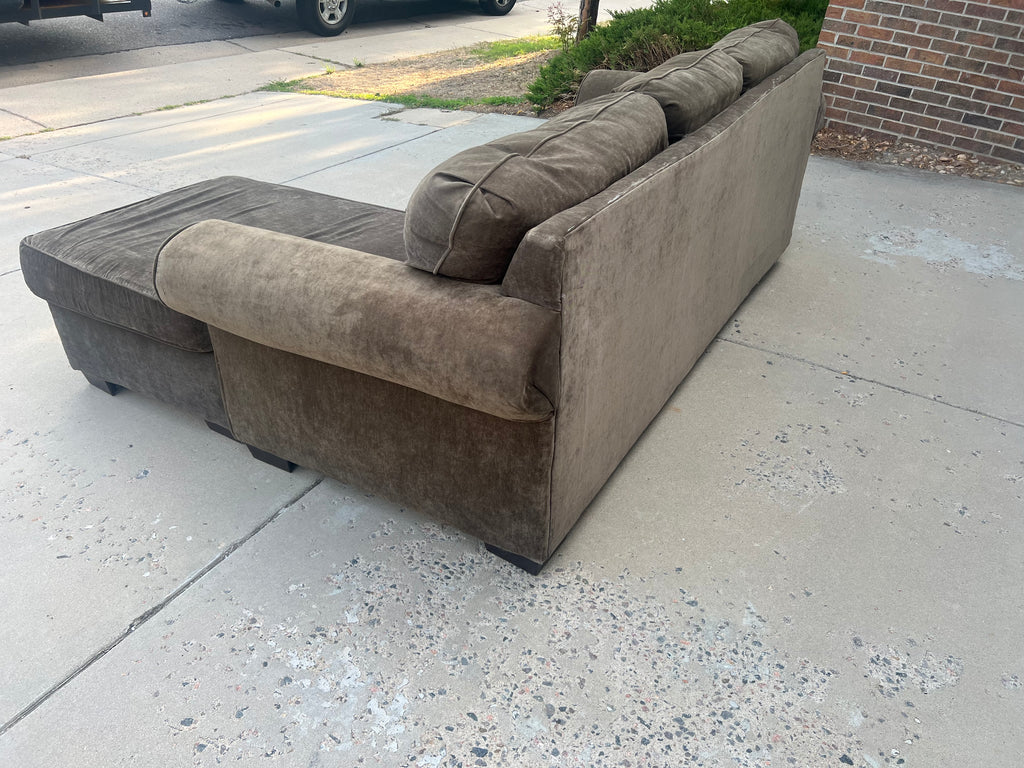Grey Sectional with Reversible Chaise