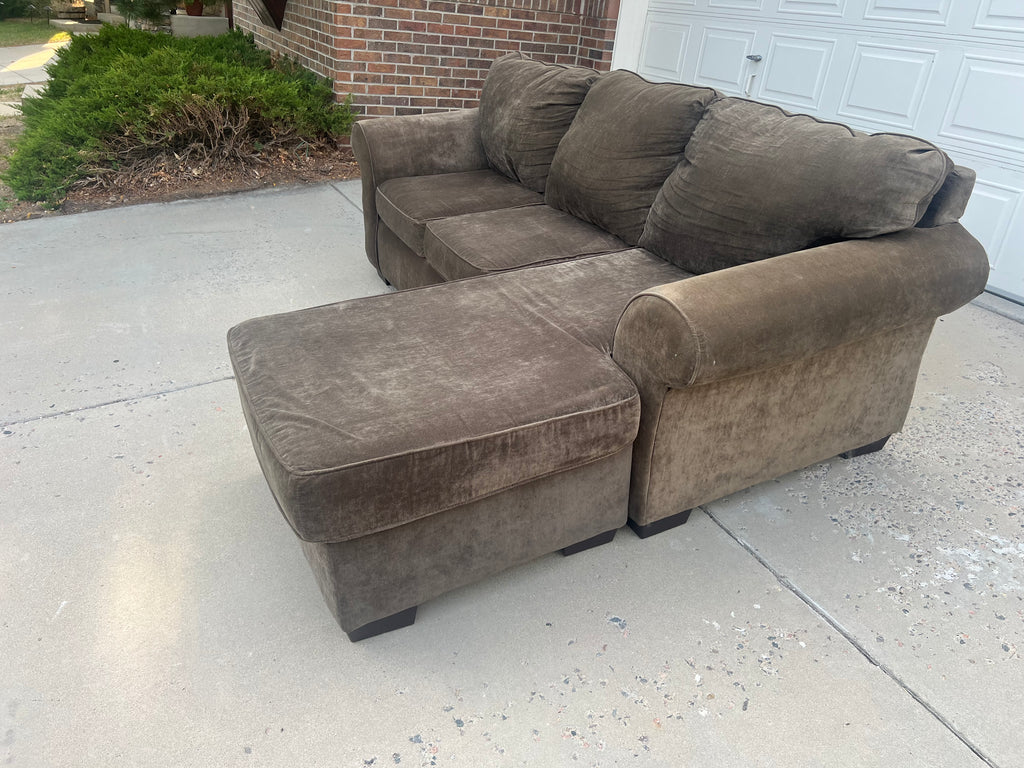 Grey Sectional with Reversible Chaise