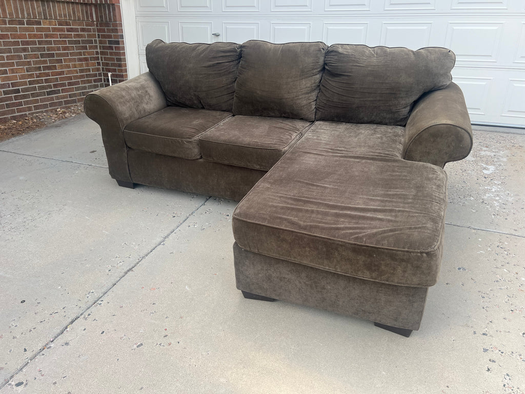 Grey Sectional with Reversible Chaise