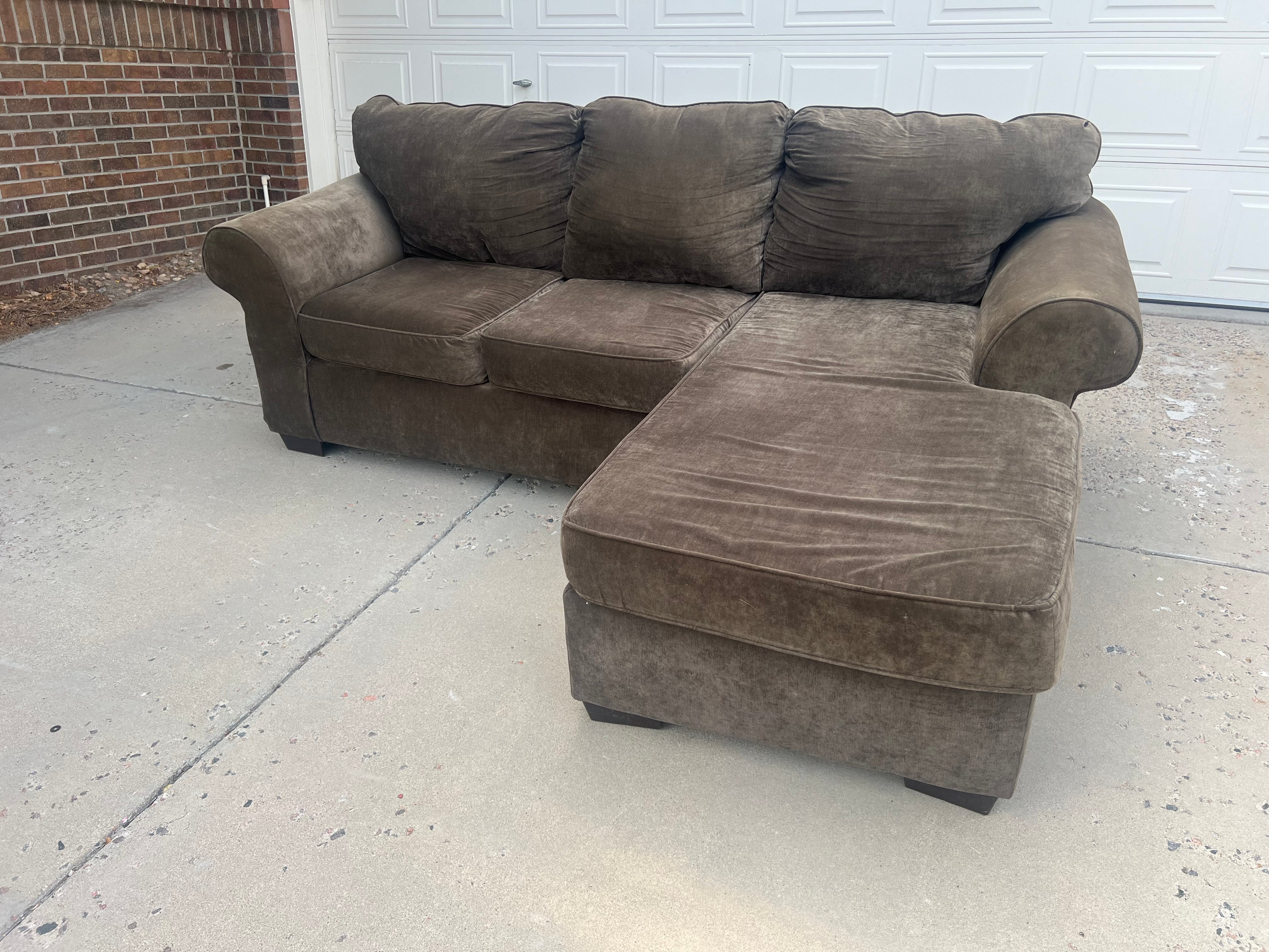 Grey Sectional with Reversible Chaise