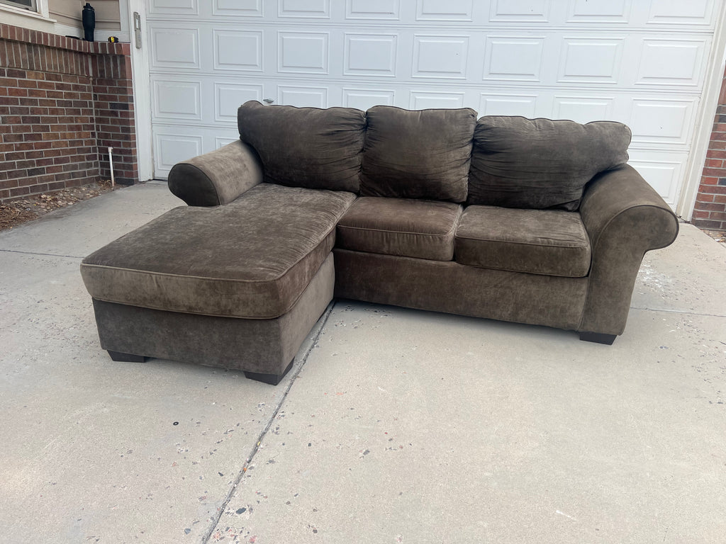 Grey Sectional with Reversible Chaise