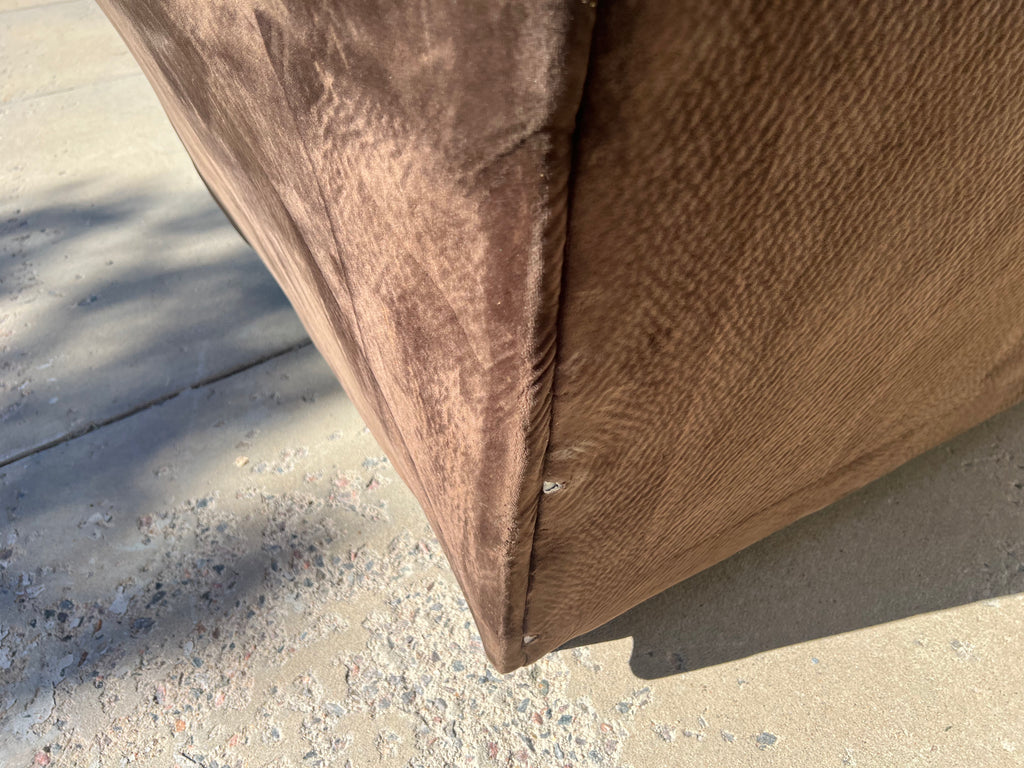 Brown Microfiber Comfy Sectional with Reversible Chaise