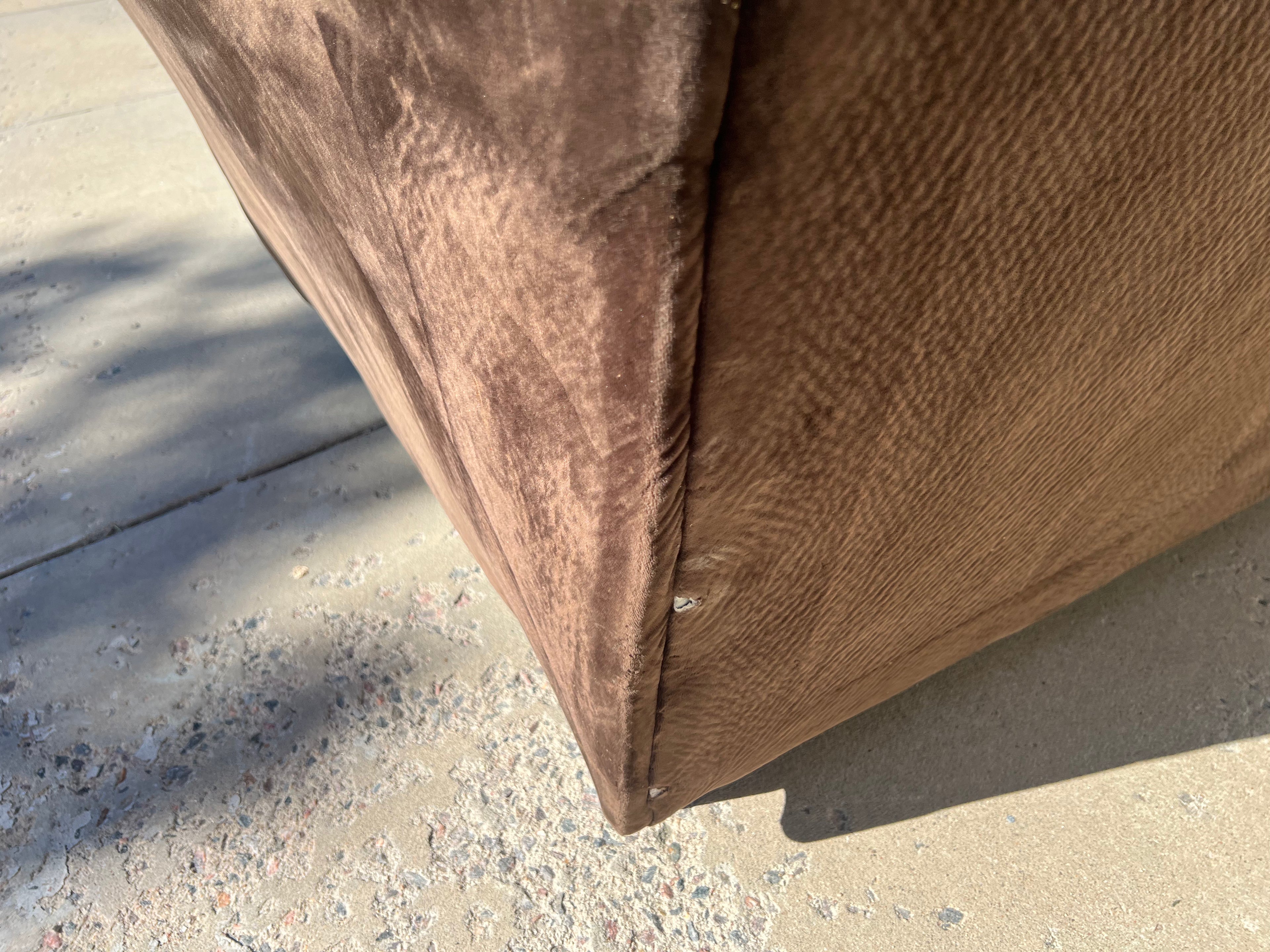Brown Microfiber Comfy Sectional with Reversible Chaise