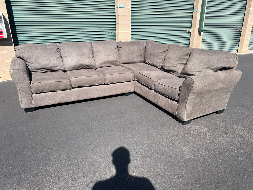Grey L-Shaped Comfy Sectional