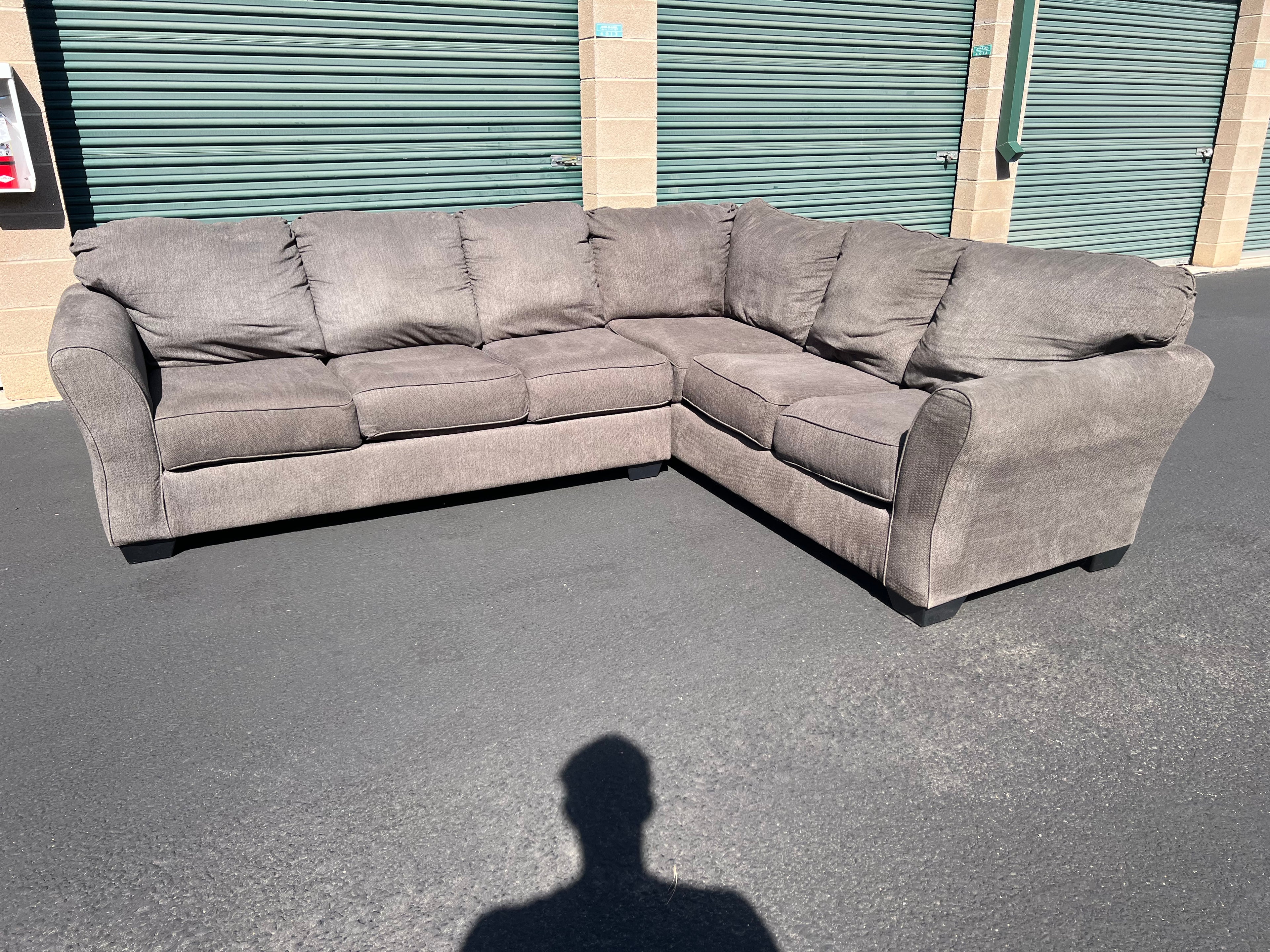 Grey L-Shaped Comfy Sectional
