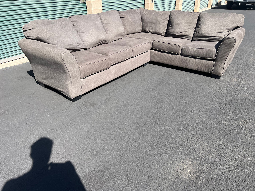 Grey L-Shaped Comfy Sectional