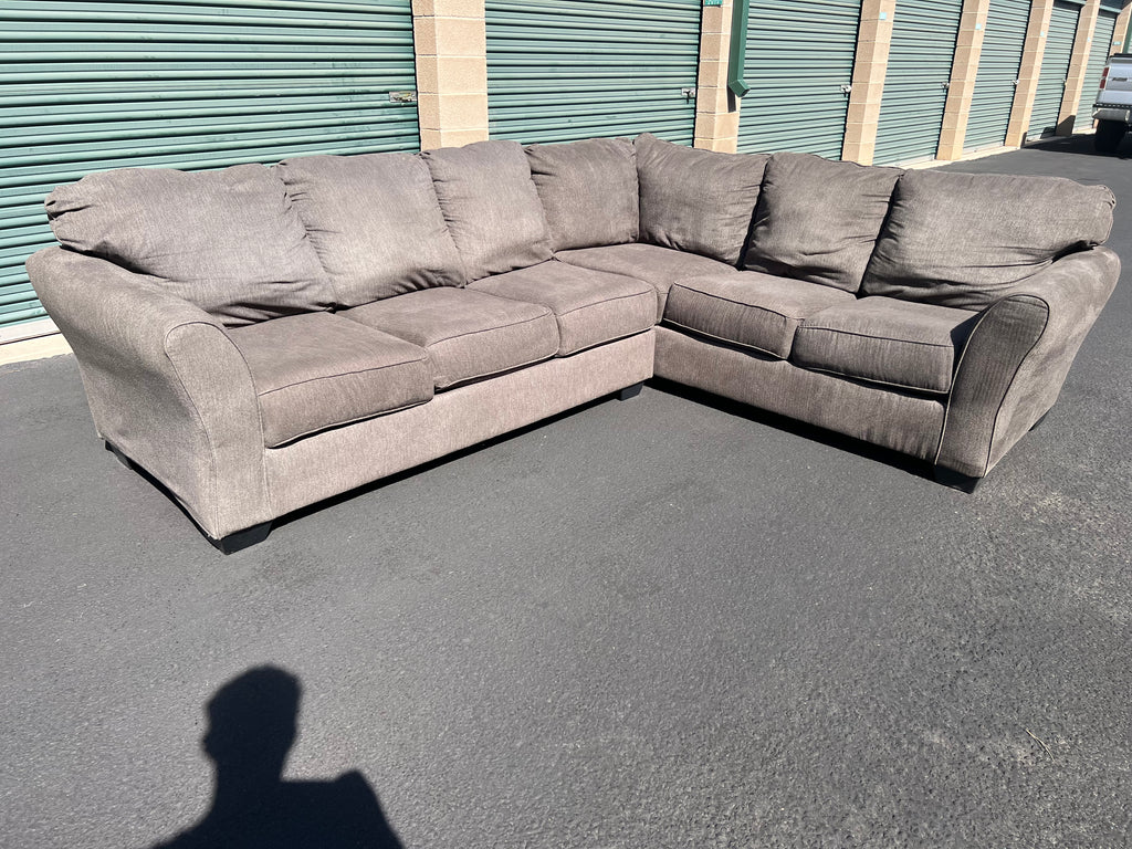 Grey L-Shaped Comfy Sectional