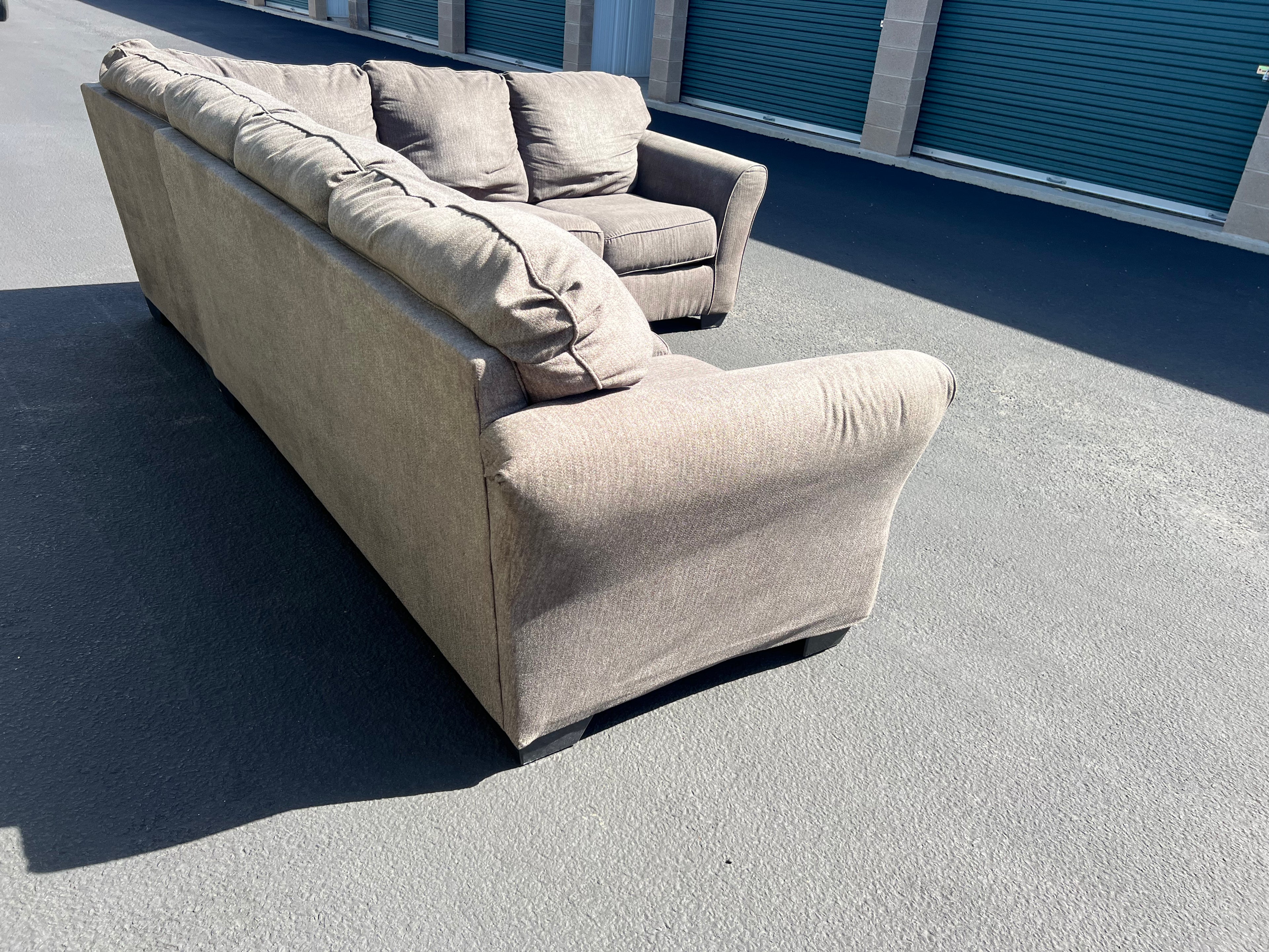 Grey L-Shaped Comfy Sectional
