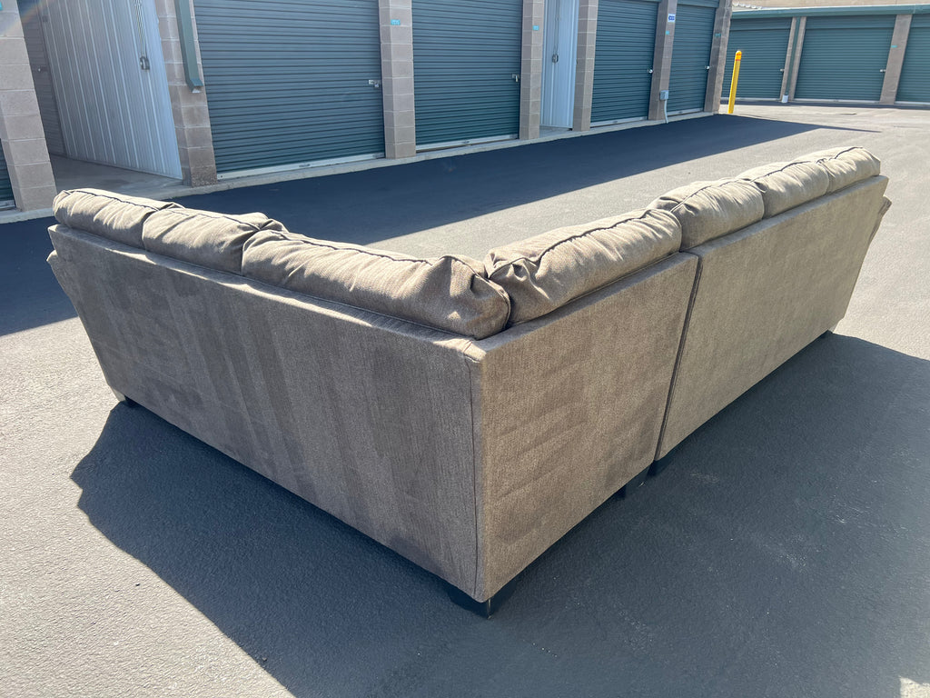 Grey L-Shaped Comfy Sectional