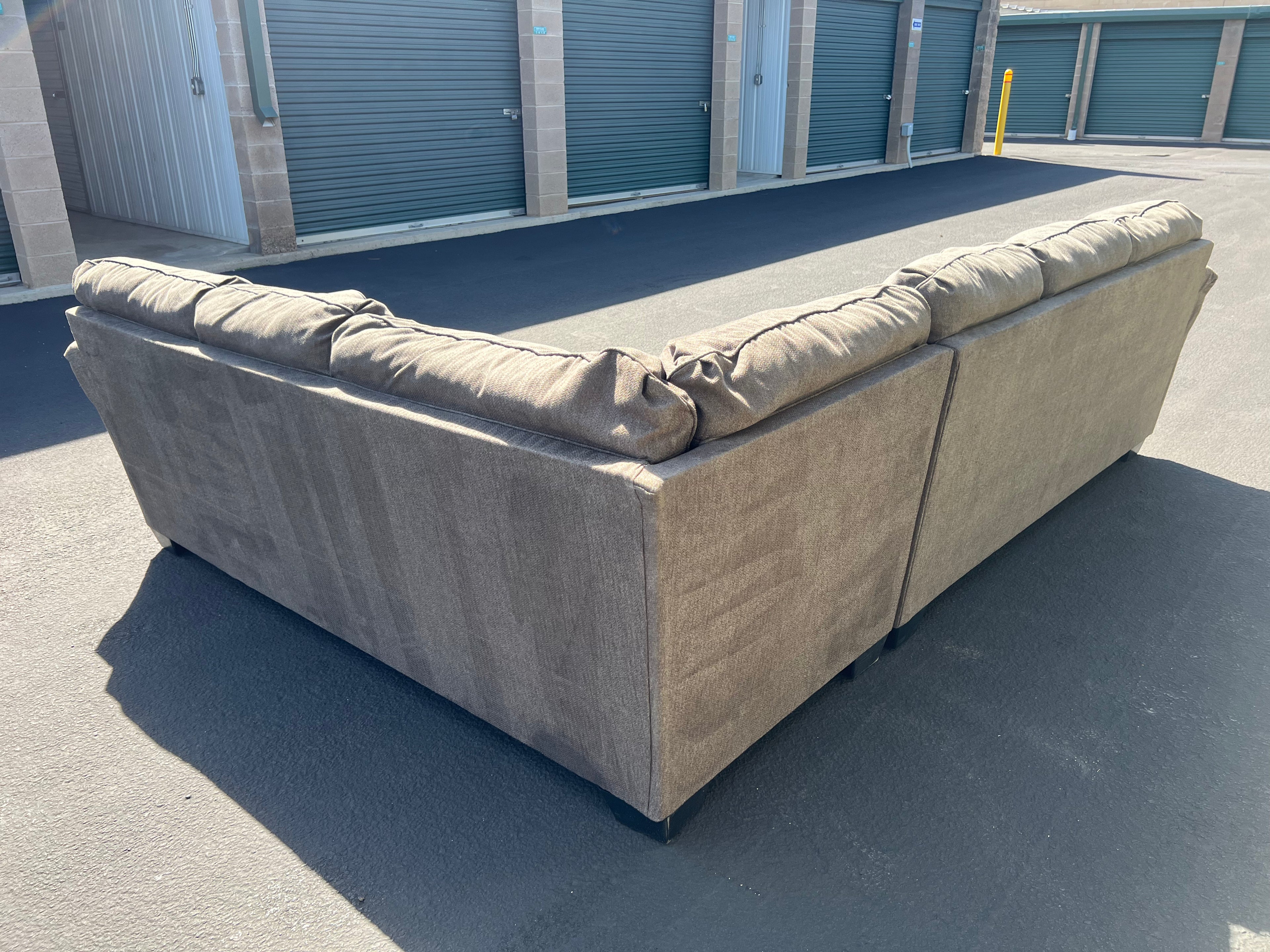 Grey L-Shaped Comfy Sectional