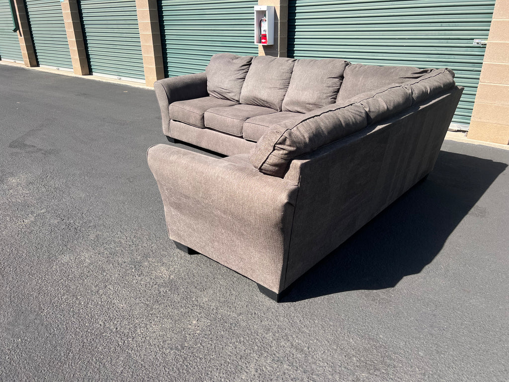Grey L-Shaped Comfy Sectional