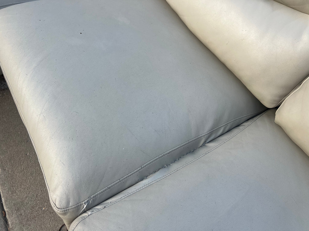 Cream Modern Fake Leather L Sectional