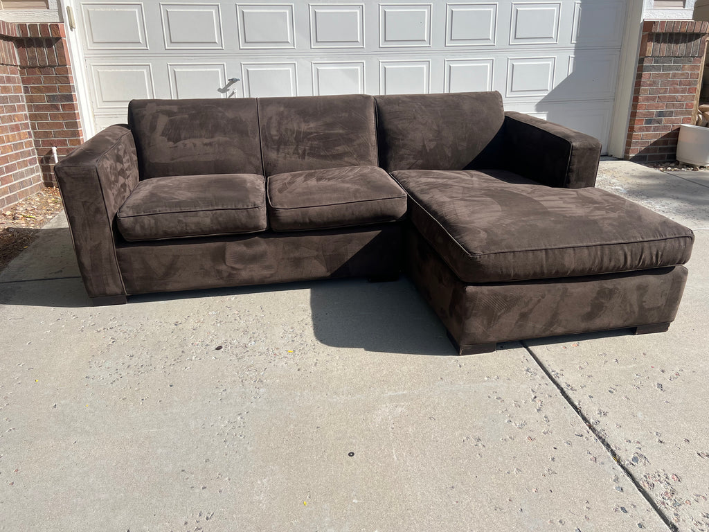 Brown Room & Board Comfy Sectional