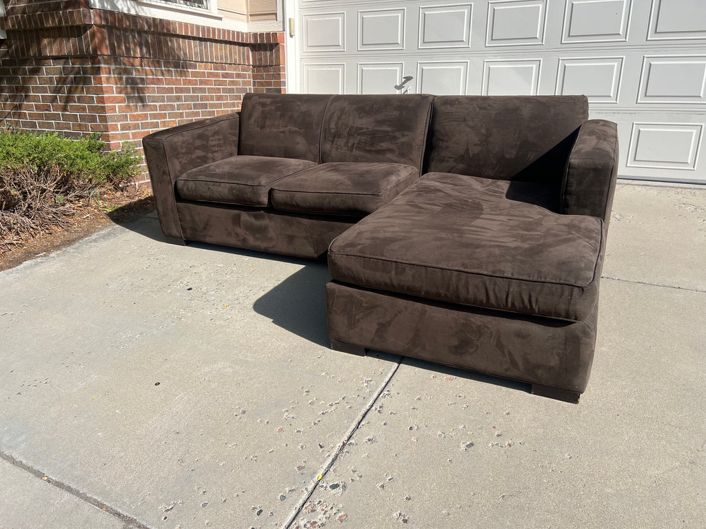 Brown Room & Board Comfy Sectional