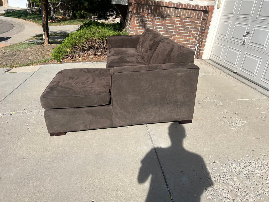 Brown Room & Board Comfy Sectional