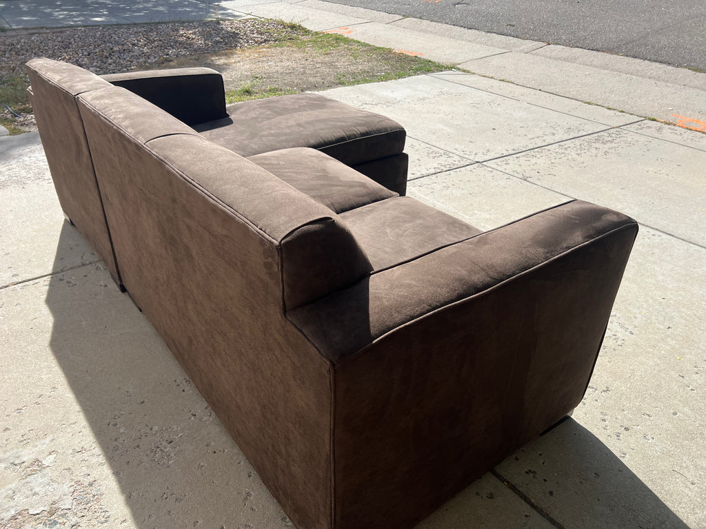 Brown Room & Board Comfy Sectional