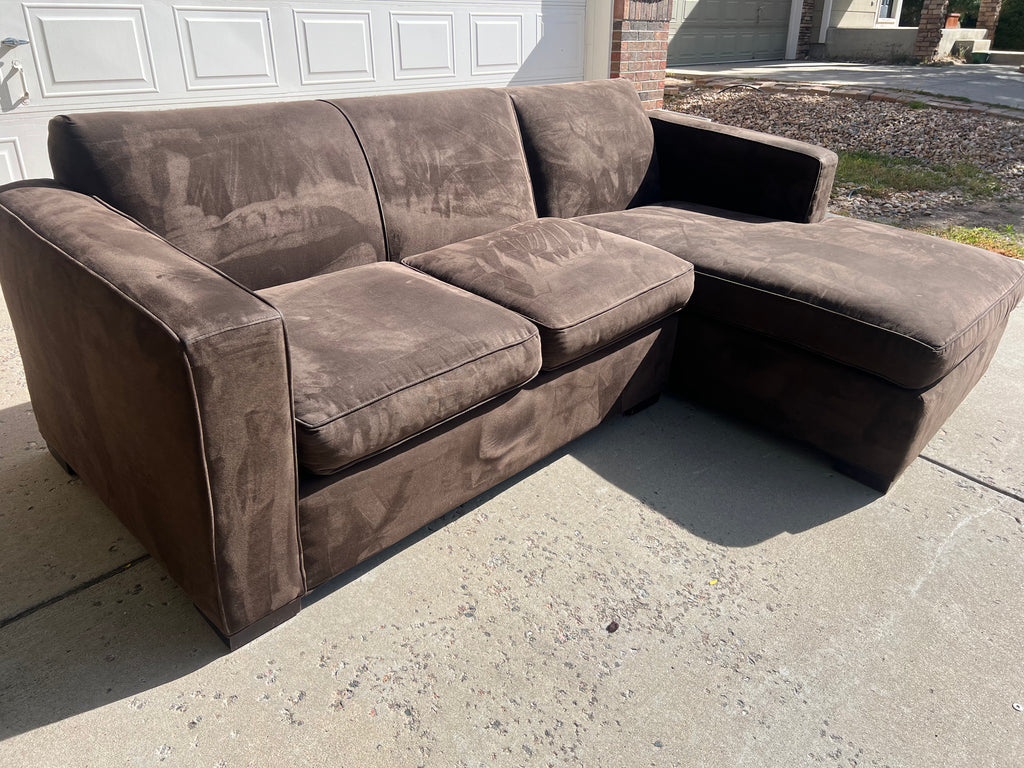 Brown Room & Board Comfy Sectional