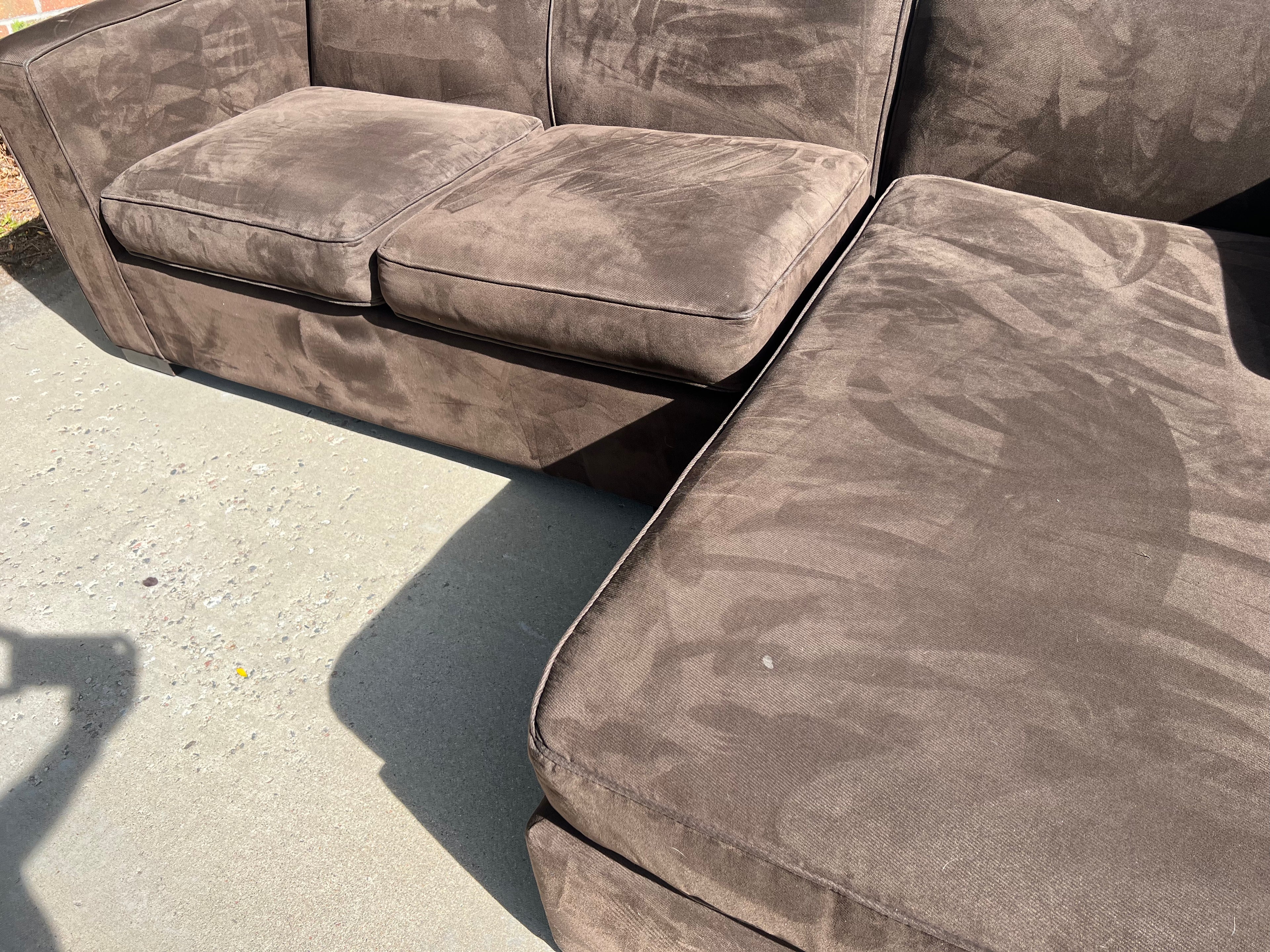 Brown Room & Board Comfy Sectional