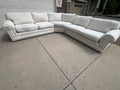 White L Shaped 3-Piece Sectional Well Built