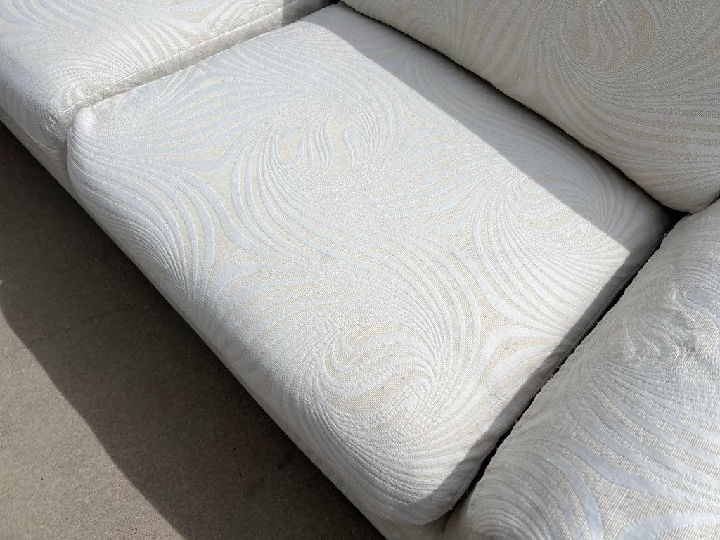 White L Shaped 3-Piece Sectional Well Built