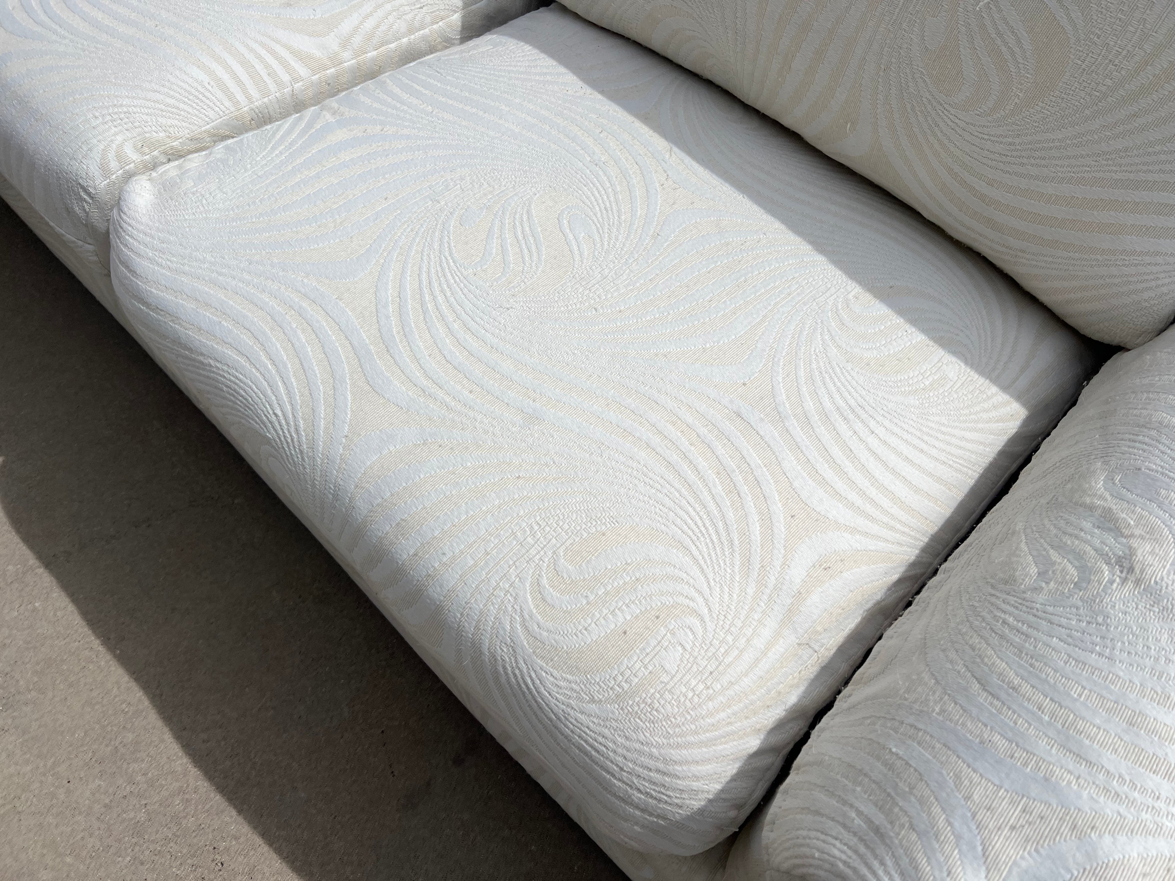 White L Shaped 3-Piece Sectional Well Built