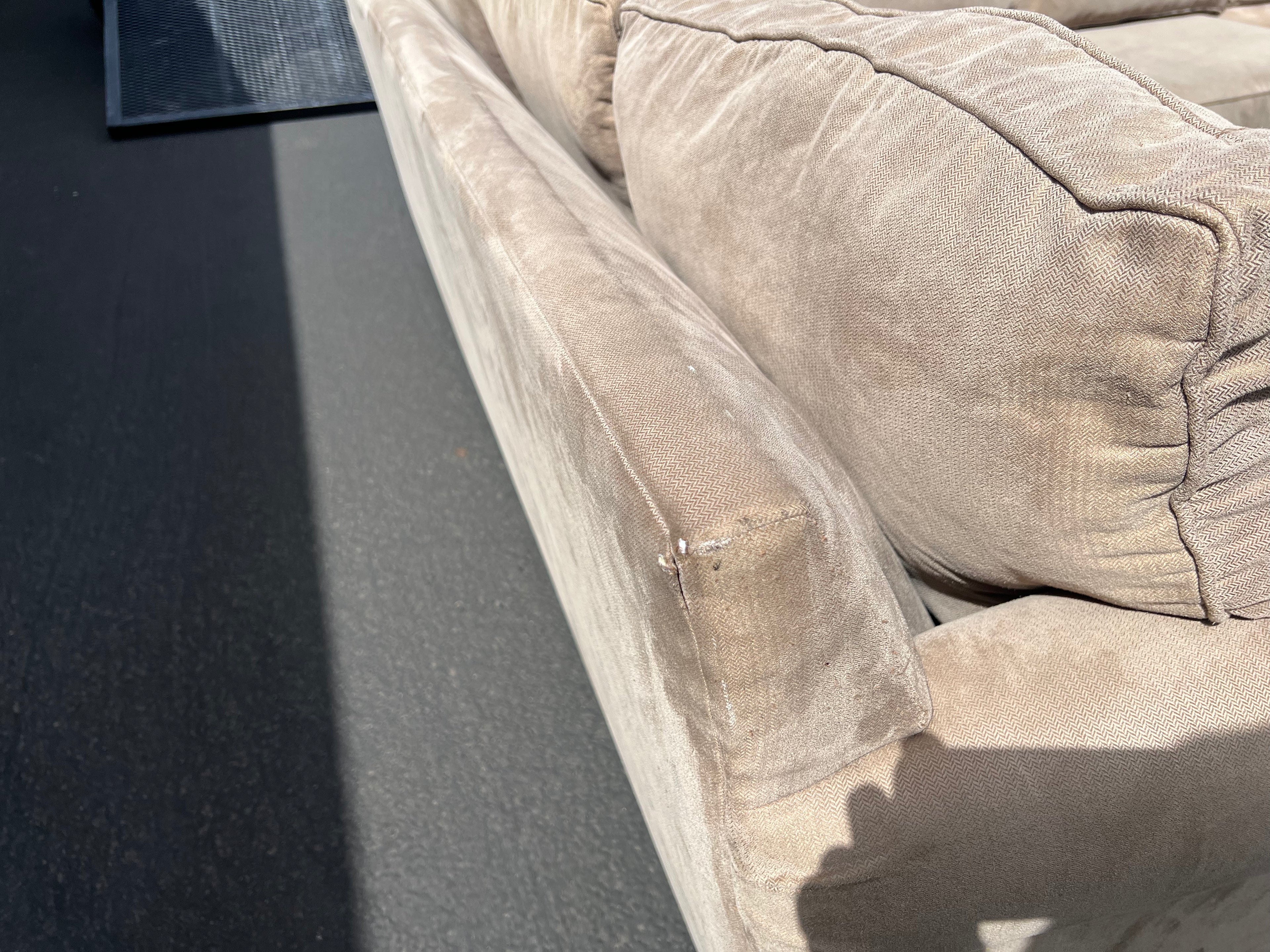 Haverty Furniture Beige Sectional with Cudddler