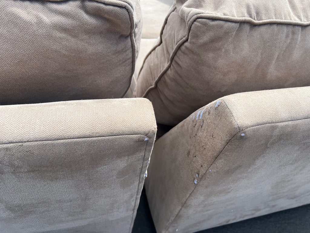 Haverty Furniture Beige Sectional with Cudddler