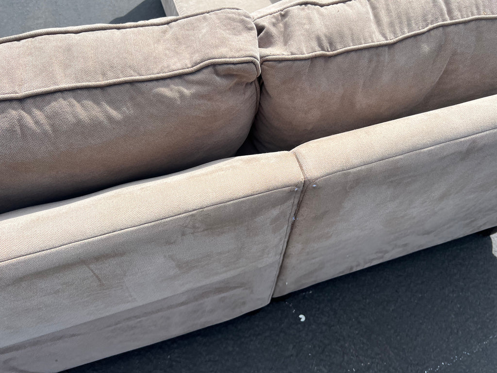 Haverty Furniture Beige Sectional with Cudddler