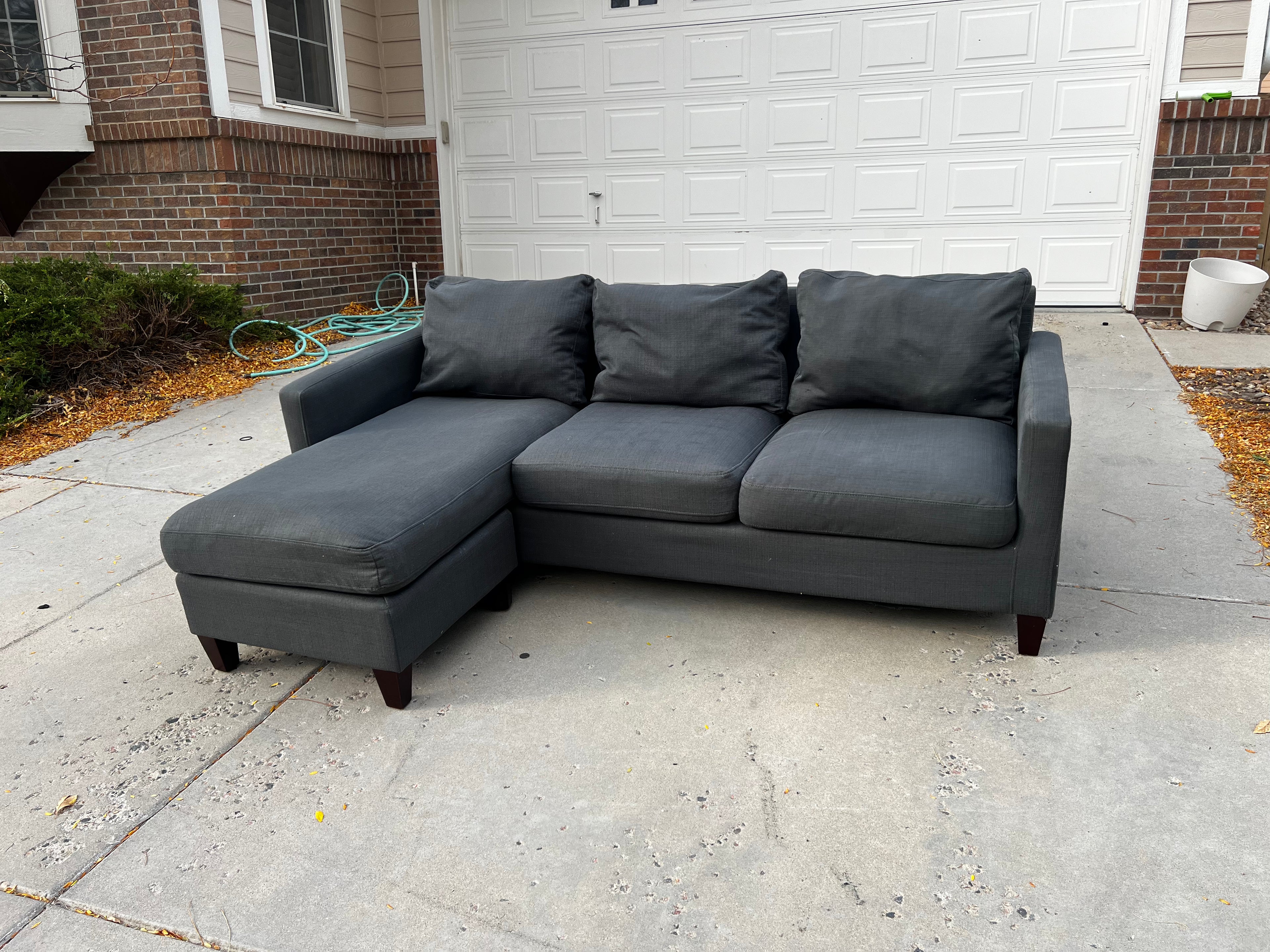 Grey Sectional with reversible Chaise