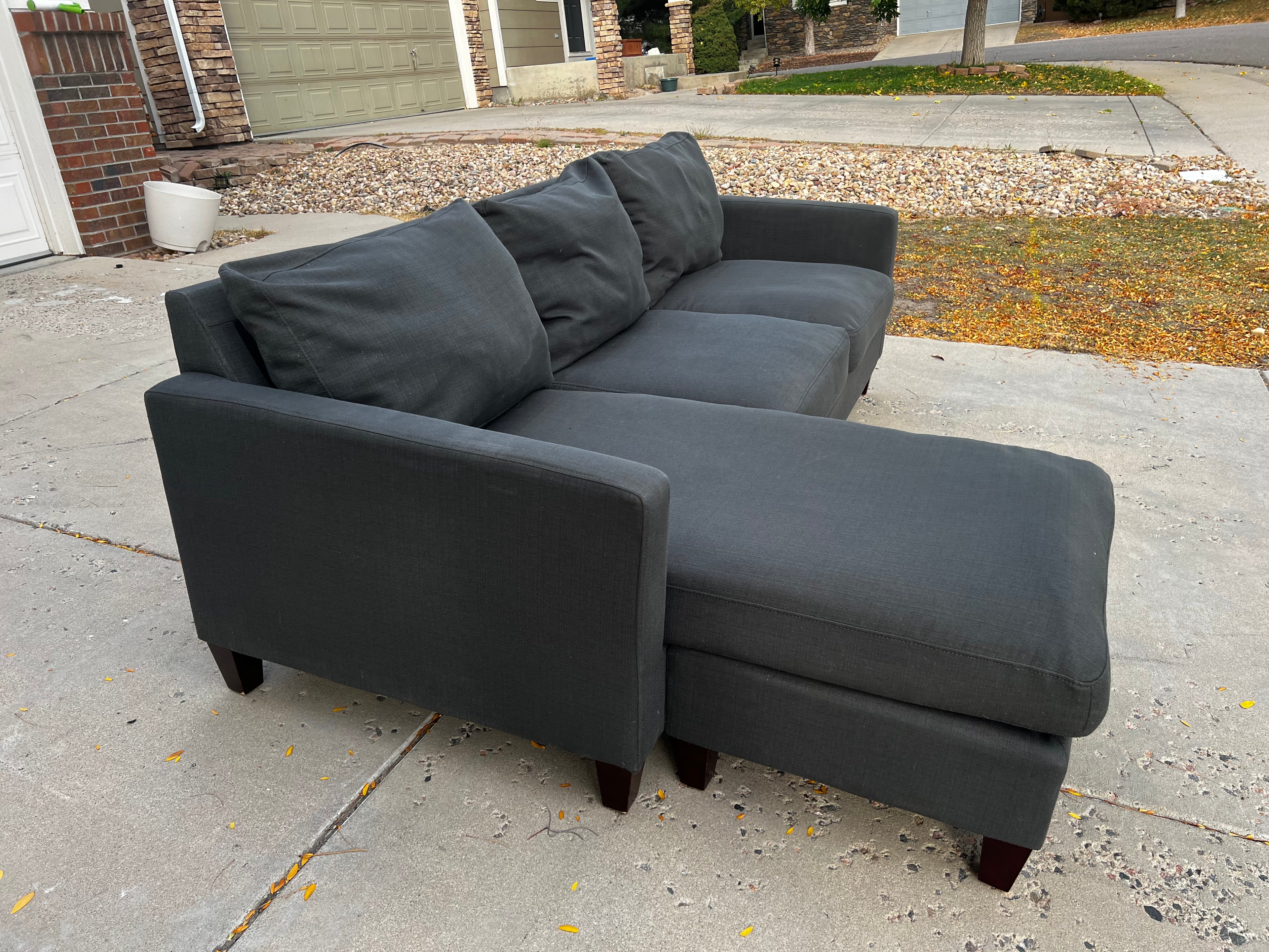 Grey Sectional with reversible Chaise