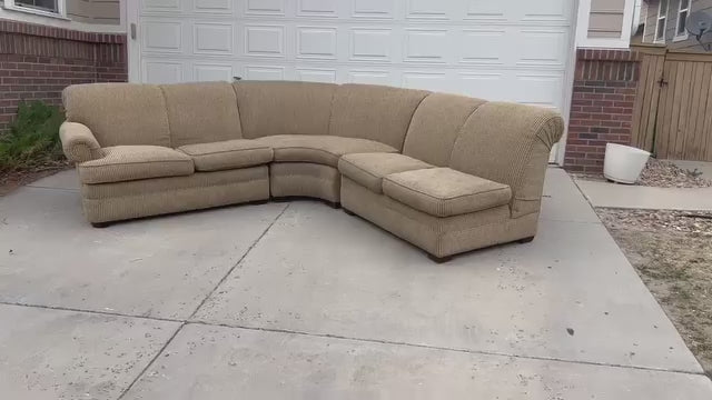 Beige Curved Sectional