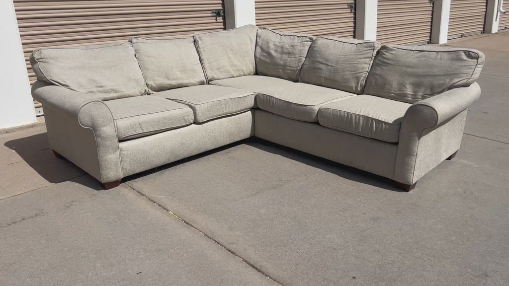Cream L-Shaped Comfy Sectional
