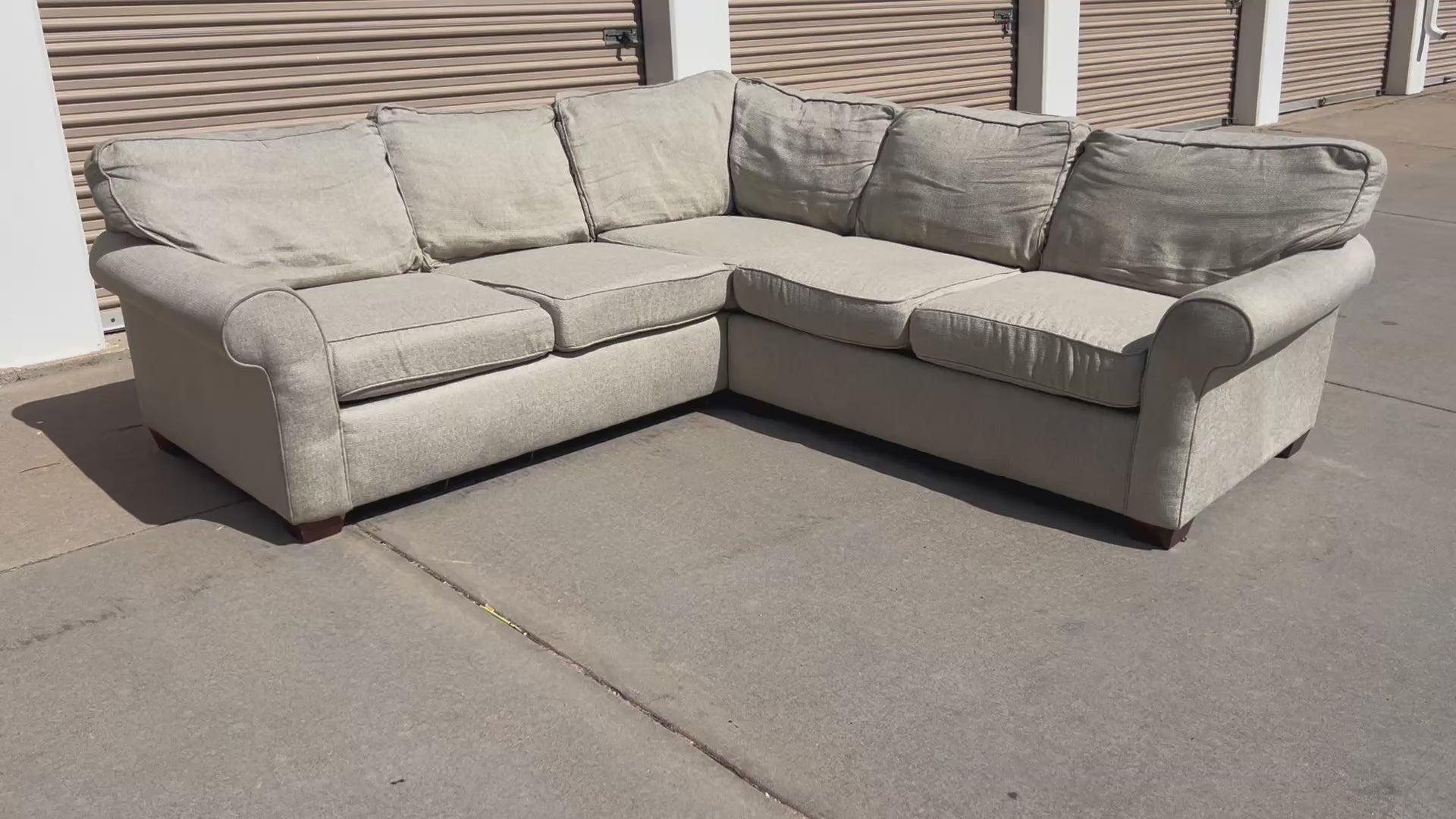Cream L-Shaped Comfy Sectional