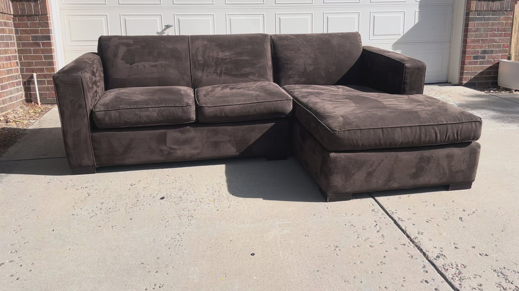 Brown Room & Board Comfy Sectional