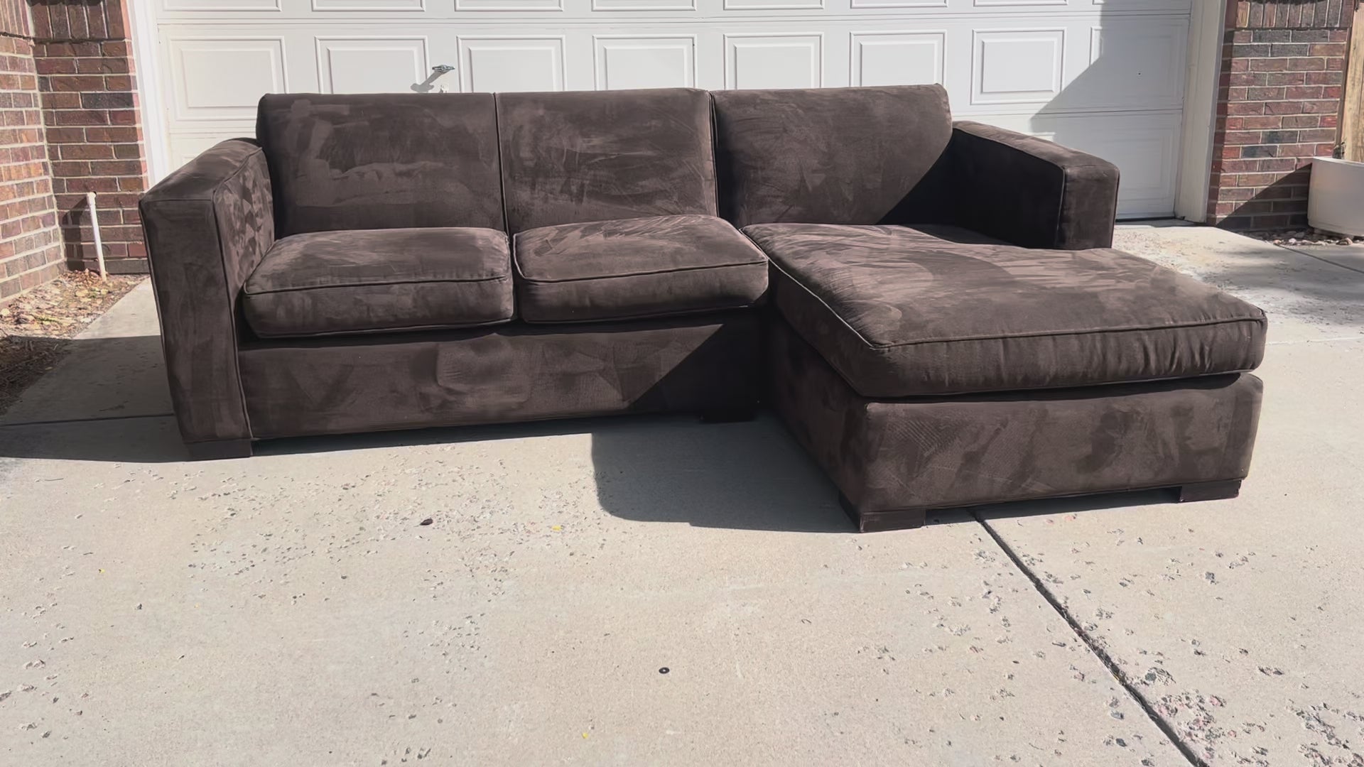 Brown Room & Board Comfy Sectional